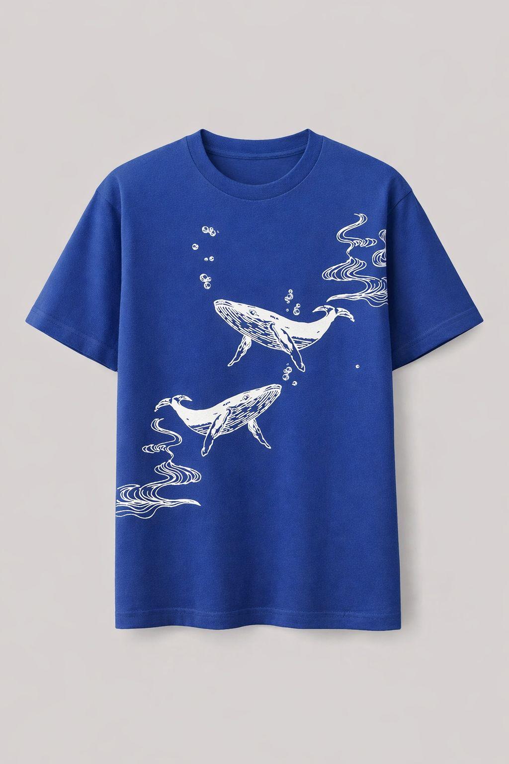 Whale Ocean Art T-Shirt